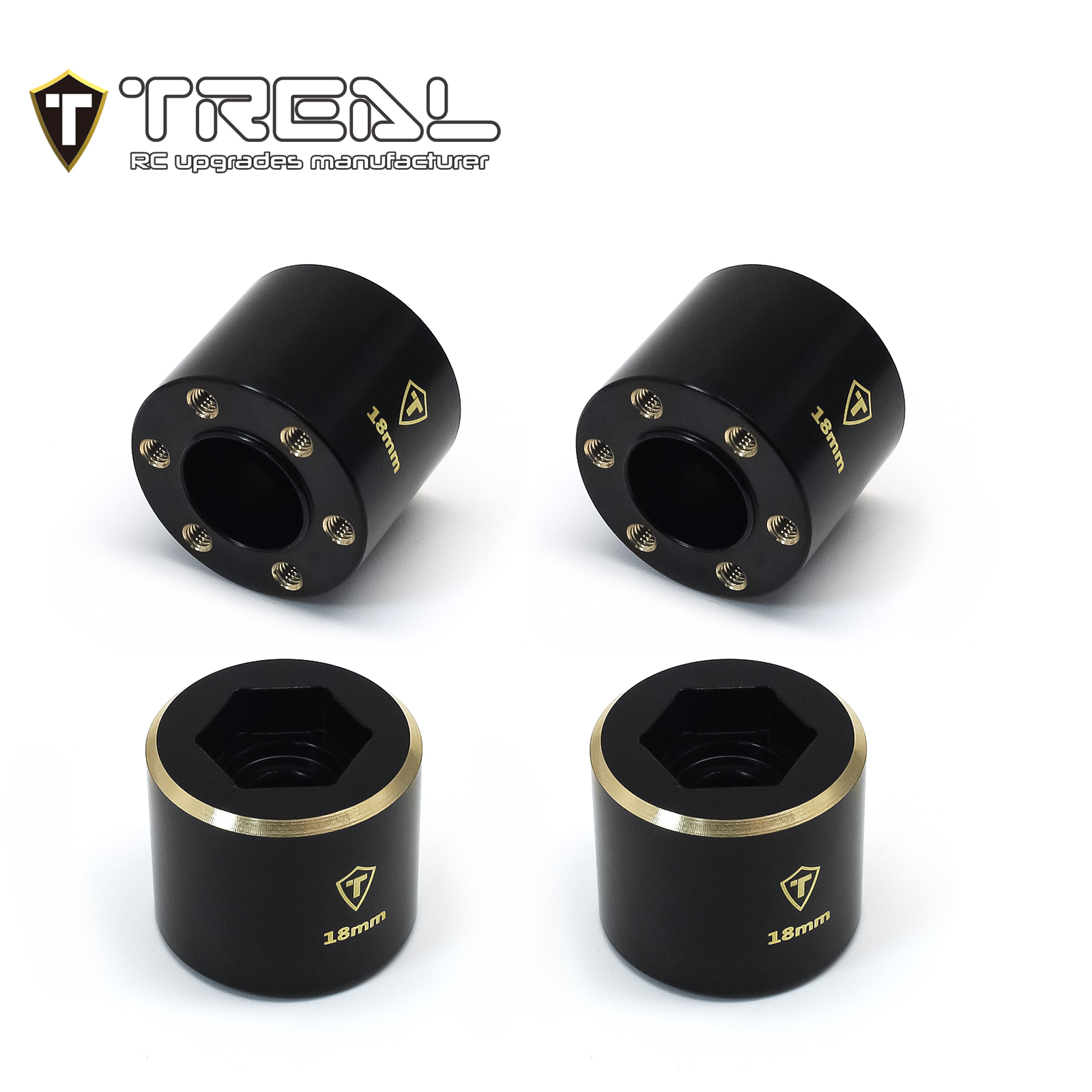 TREAL 1.9 Wheel Hubs Brass Weights 9mm/12mm/15mm/18mm Widen Adapters