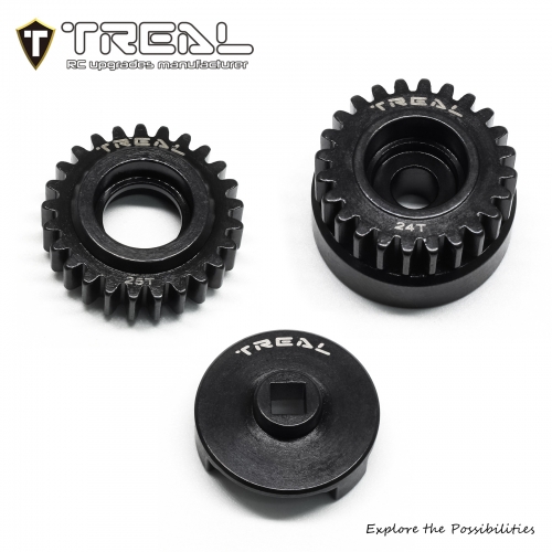 TREAL Harden Steel Idle & Cush Drive Gear Set Replacement for Losi LMT Monster and Mega