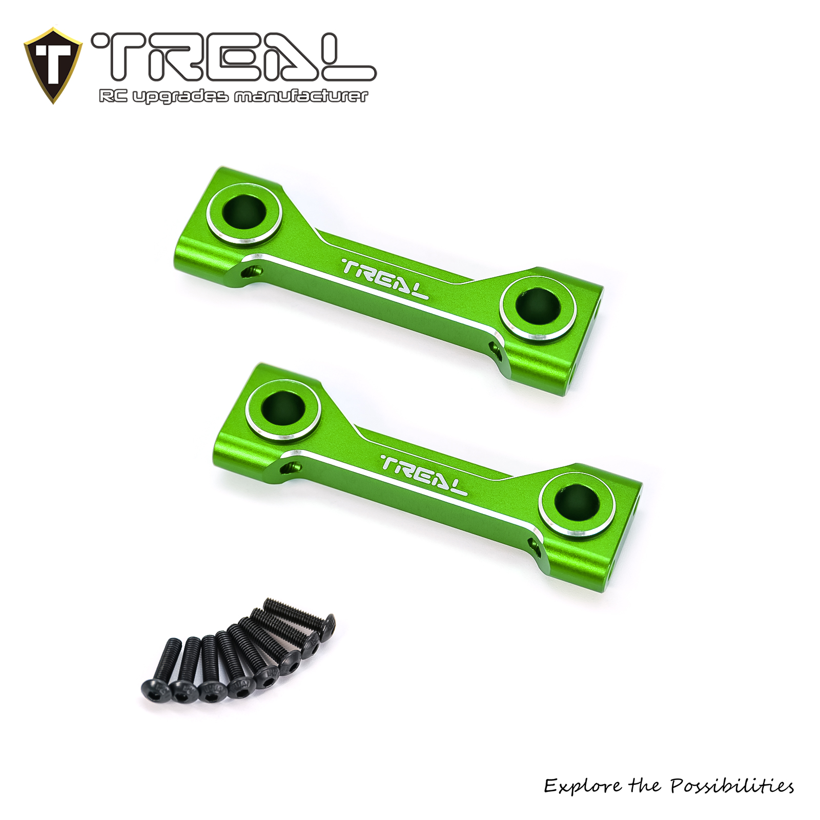 Treal Aluminum 7075 Front and Rear Cross Brace Set Chassis for LMT