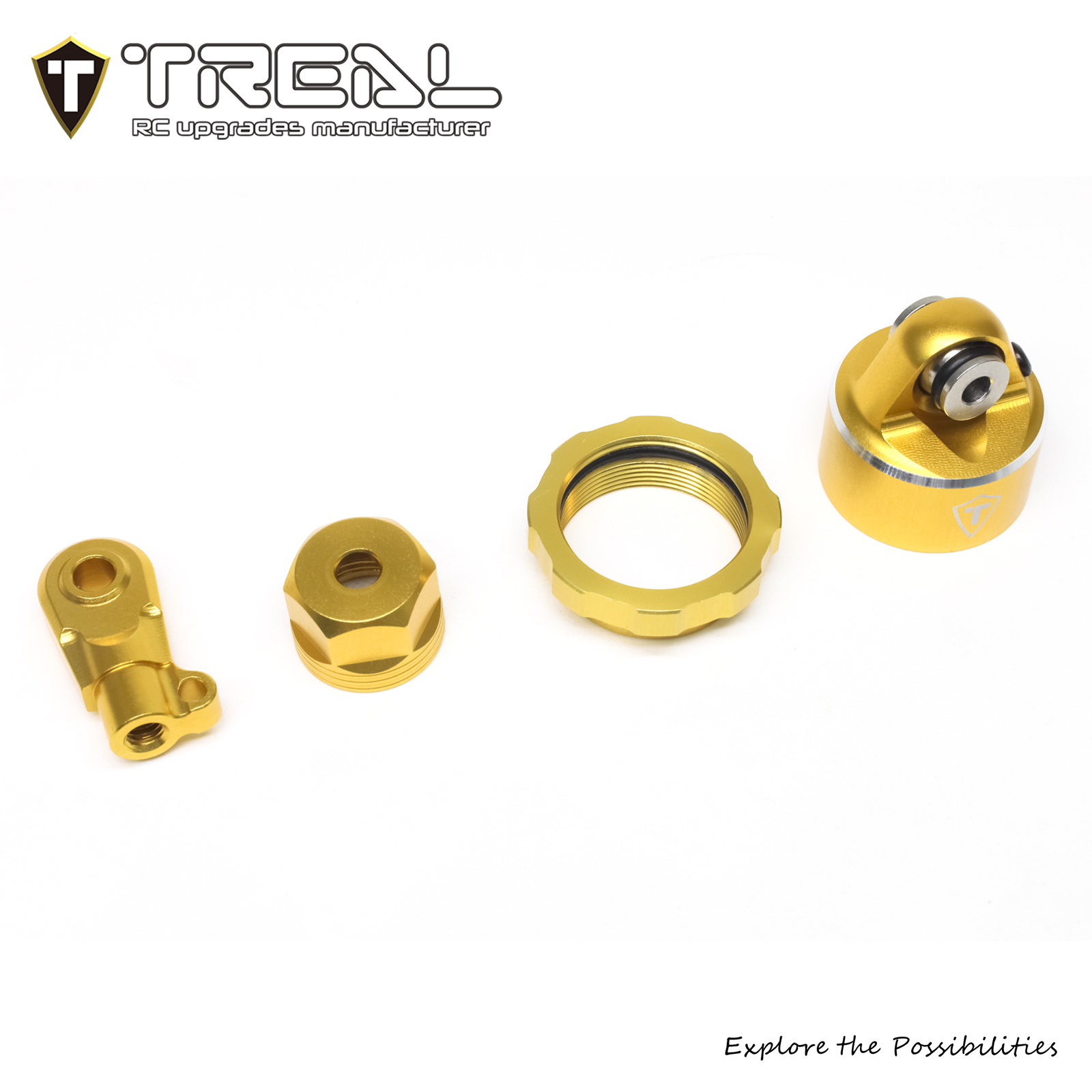 GPM Racing Triple Clamp Aluminium 7075 – Pour LOSI 1:4 Promoto-MX – Or – Pièce Upgradée