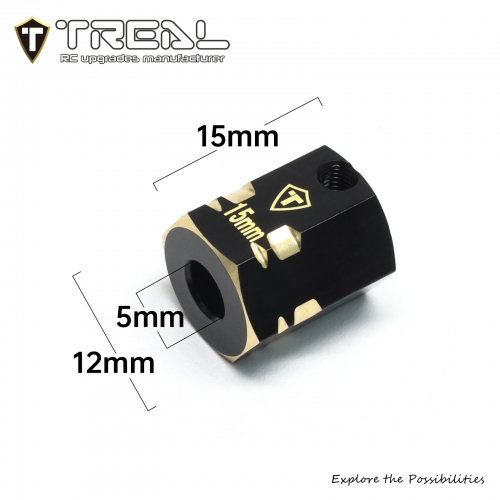 4 Adattatori Esagonali Per Ruota Da 12mm | In Ottone Per RC Crawler 1/10 | SCX10 TRX4 Cerchi 1.9/2.2 - 3