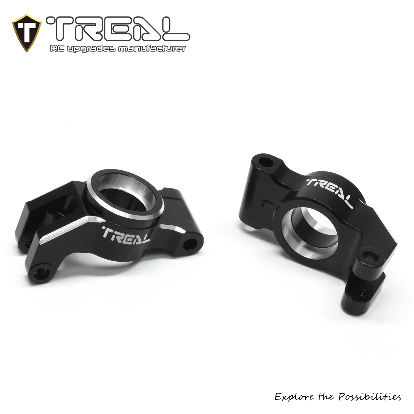 TREAL Aluminum 7075 Rear Hubs Carrier Set CNC Machined Upgrades for