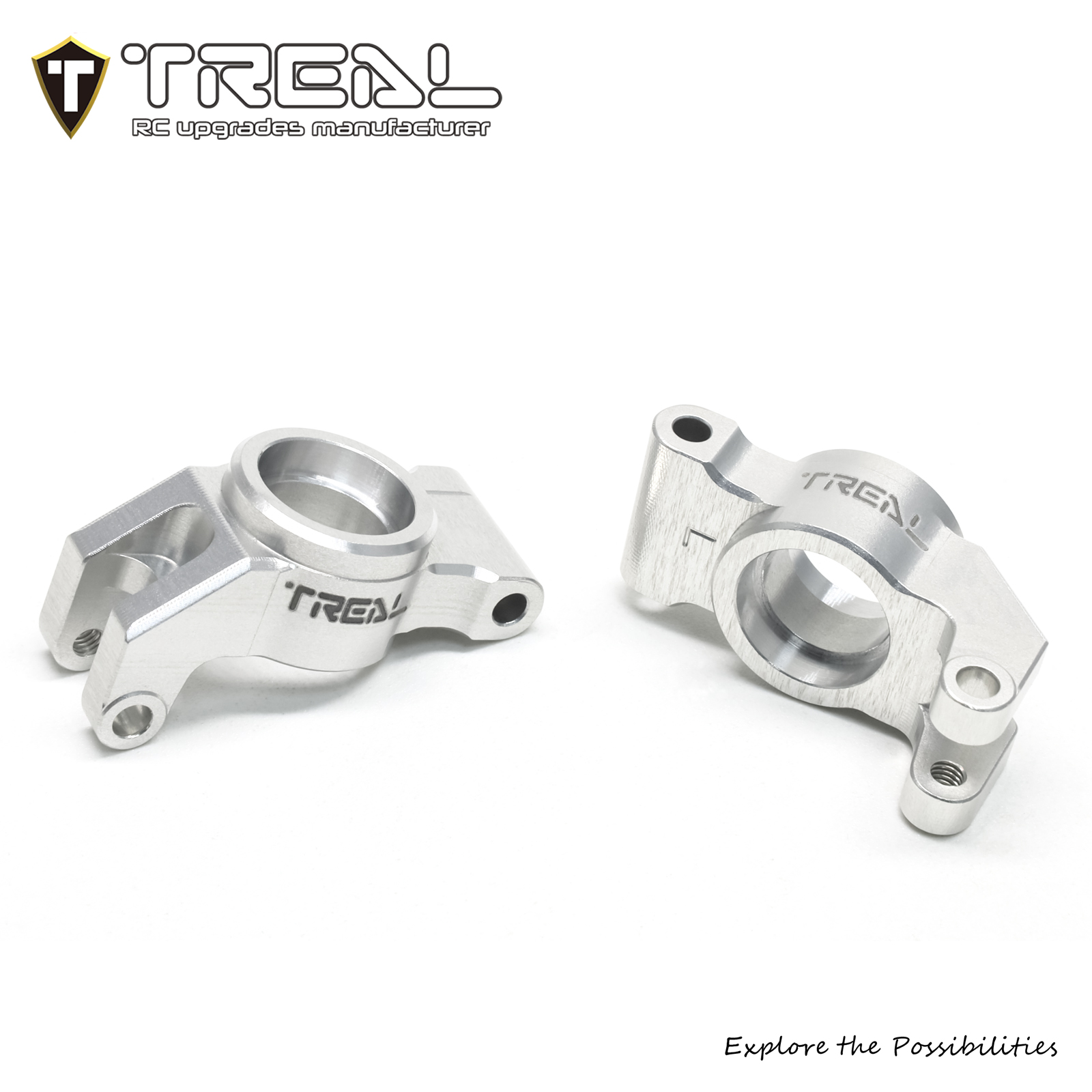 TREAL Aluminum 7075 Rear Hubs Carrier Set CNC Machined Upgrades for