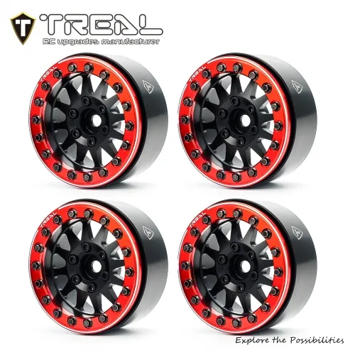 Treal 1.9 beadlock wheels (4P-Set) Alloy Crawler Wheels for 1:10 RC Scale Truck -Type D