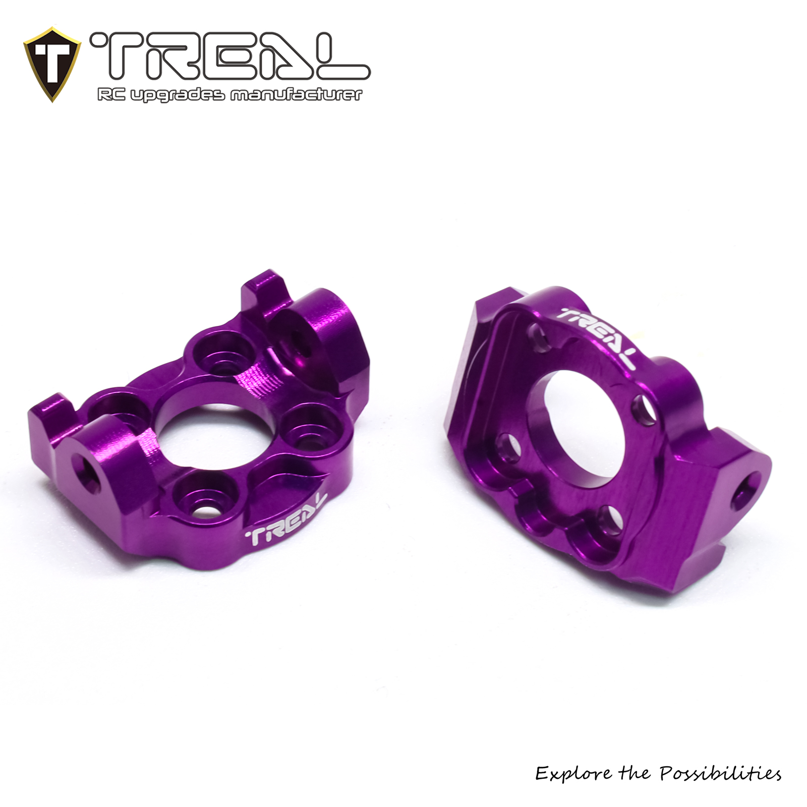 TREAL Alloggiamento Assale Anteriore In Alluminio 7075 CNC Per Vanquish H10 Ottica - Oro, Aggiornamento Di Precisione Per RC