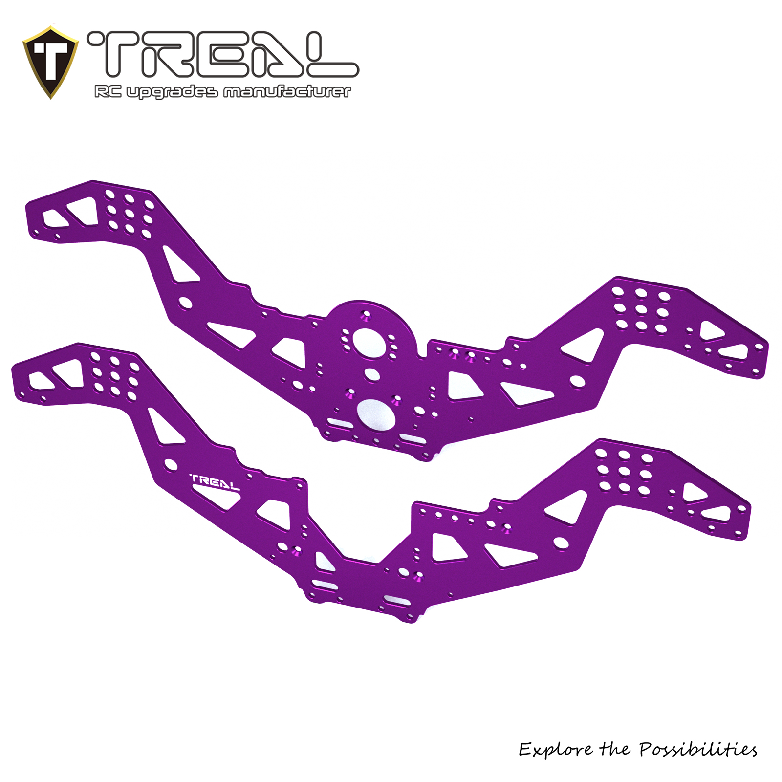 TREAL Aluminum 7075 Chassis Plate Set Side Frames Mount Upgrades