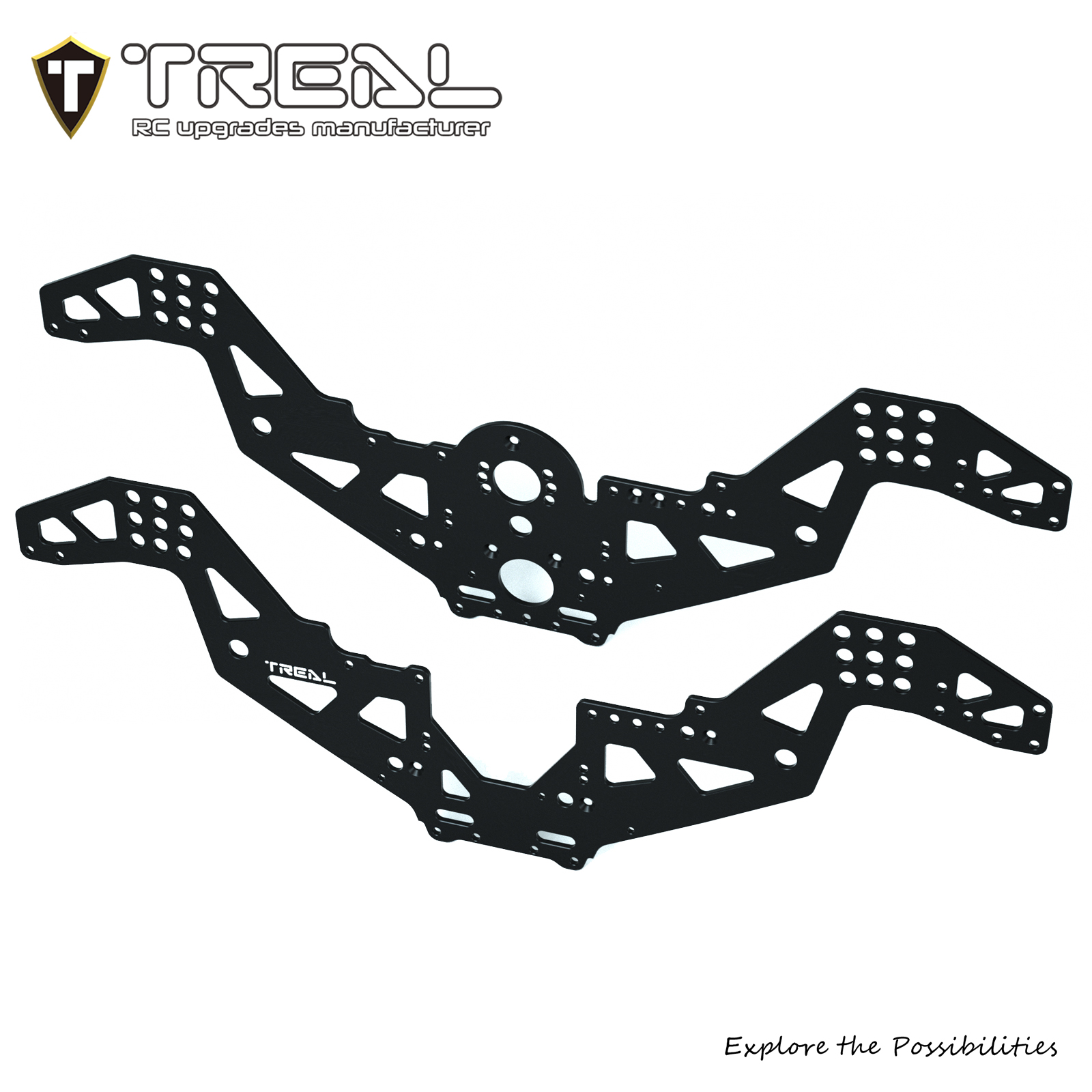 TREAL Aluminum 7075 Chassis Plate Set Side Frames Mount Upgrades