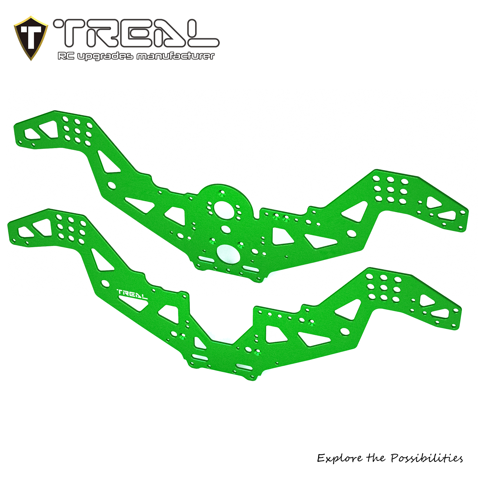 TREAL Aluminum 7075 Chassis Plate Set Side Frames Mount Upgrades