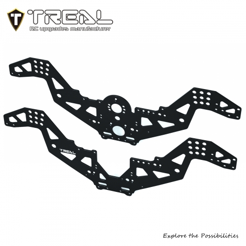 TREAL Aluminum 7075 Chassis Plate Set Side Frames Mount Upgrades for Losi 1/18 Mini LMT