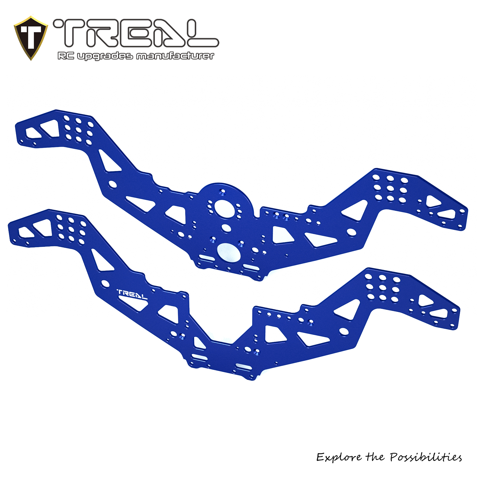 TREAL Aluminum 7075 Chassis Plate Set Side Frames Mount Upgrades