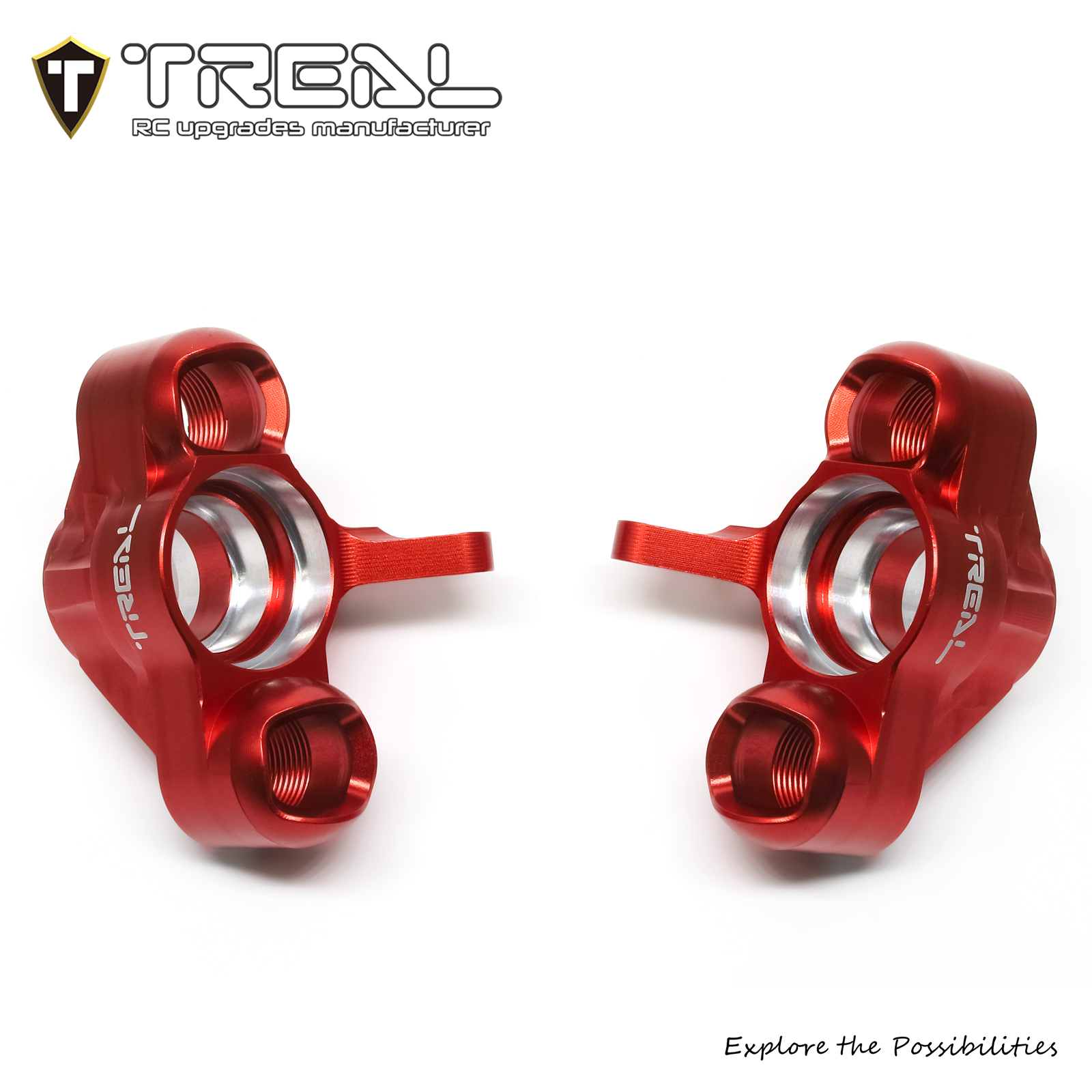 TREAL Aluminum 7075 Front Steering Blocks Knuckles for Arrma 1:8 TREAL Aluminum 7075 Front Steering Blocks Knuckles for Arrma 1:8