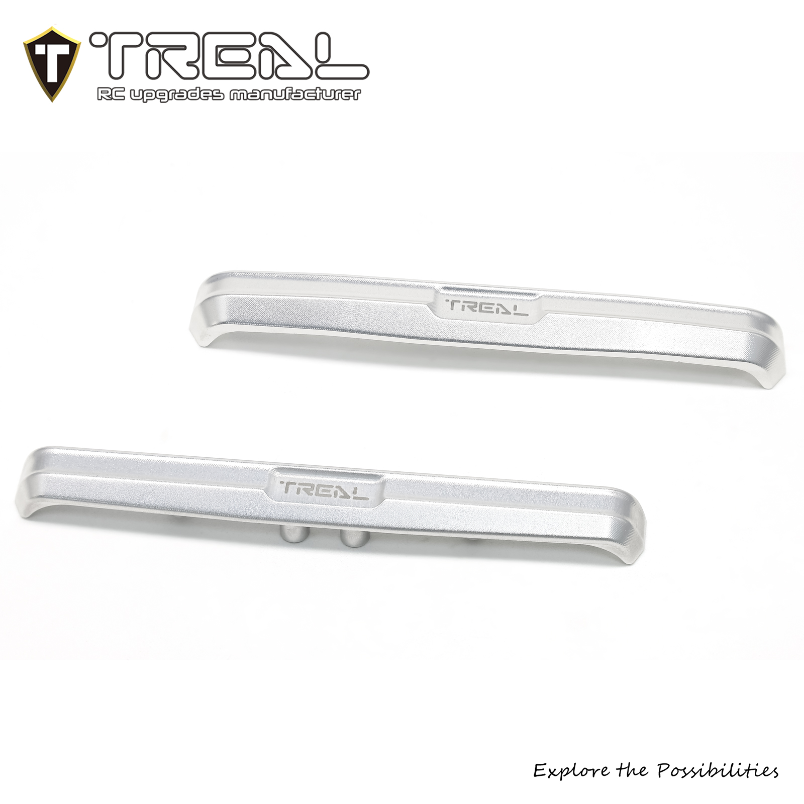 Treal Hobby Arrma Mojave 7075 Aluminum Front C-Hub Carrier Set (Silver) (2