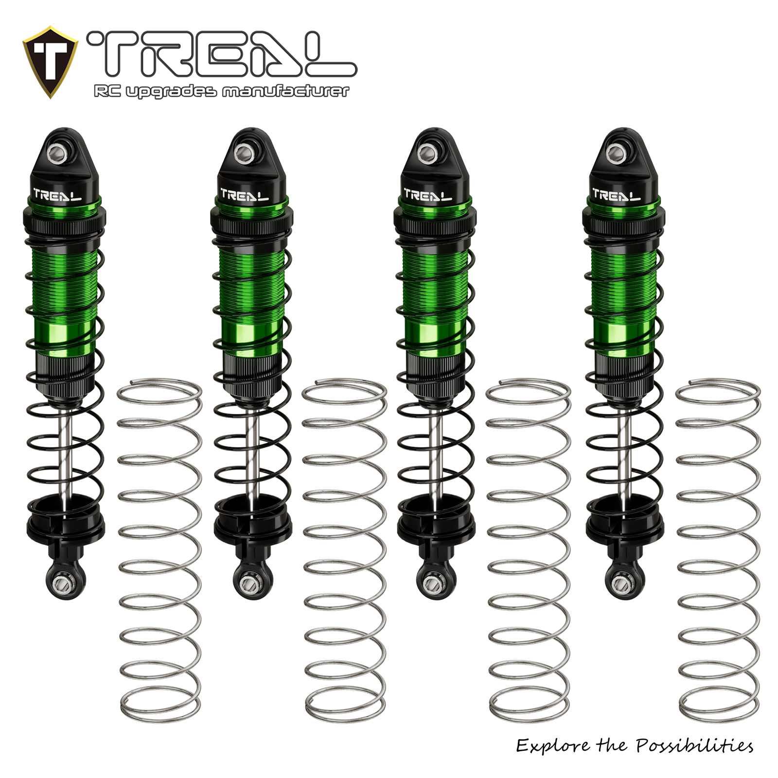 Treal Set Blocco Posteriore In Alluminio Blu Per Losi MINI LMT 1/18 - Foto 3