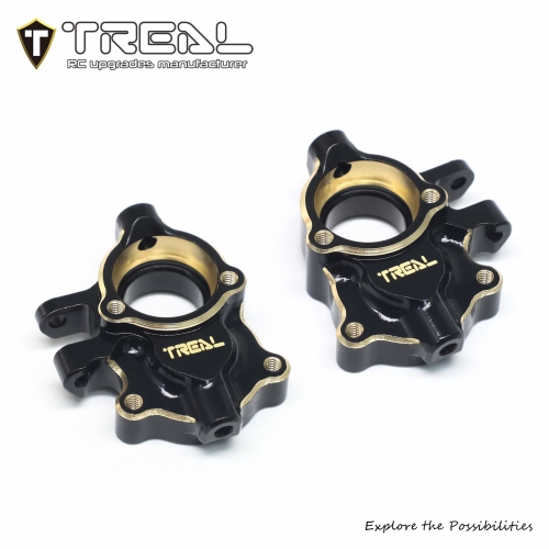 TREAL Brass Front Steering Knuckles Inner Portal Covers Housing 27g/Pair Weights Upgrades for 1/18 Redcat Ascent 18 Crawler