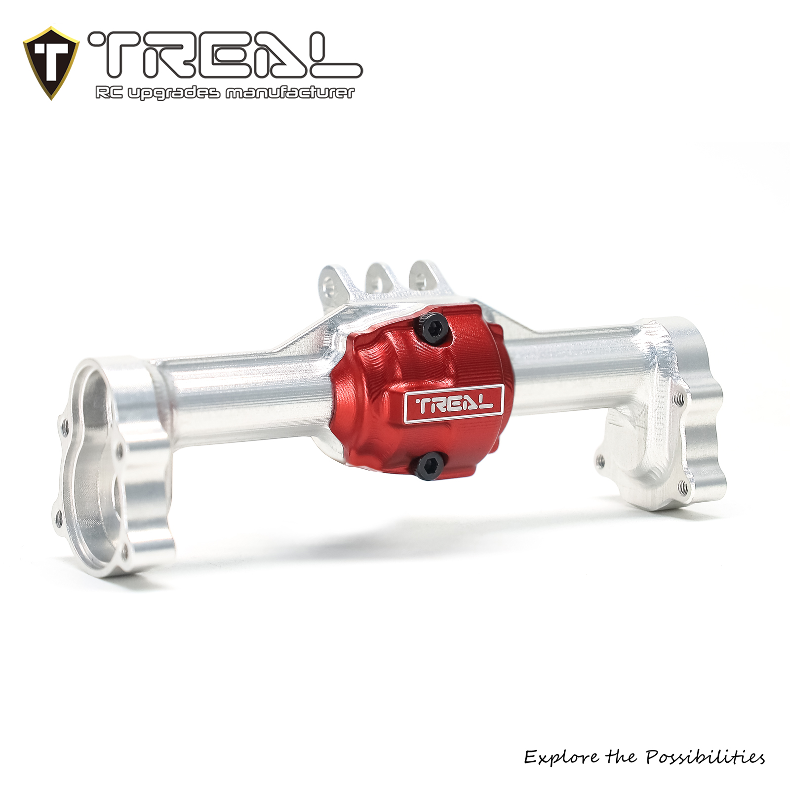 TREAL Aluminum 7075 Rear Axle Housing w Rear Hubs One Piece CNC