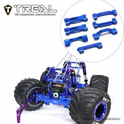 TREAL Aluminum 7075 Chassis Cross Brace Set (7pcs) for 1/18 Mini