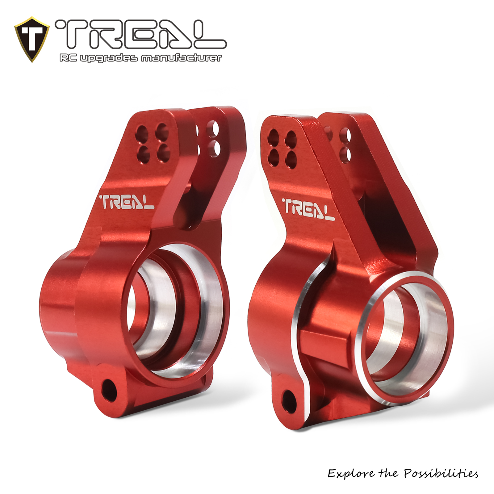 TREAL Aluminum 7075 Rear Hubs for Arrma 1:8 KRATON EXTREME BASH (EXB)