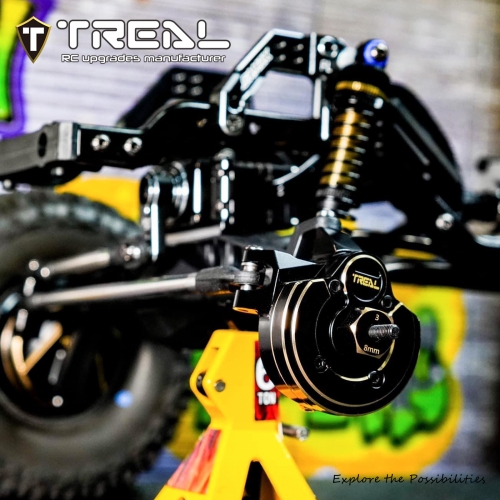 2 Stück Topyond Messing-Portalabdeckungen Für Axial Capra, SCX10 III, AR45P – Schwarz Beschichtet, Mit Einstellschrauben, 1/10 RC-Car