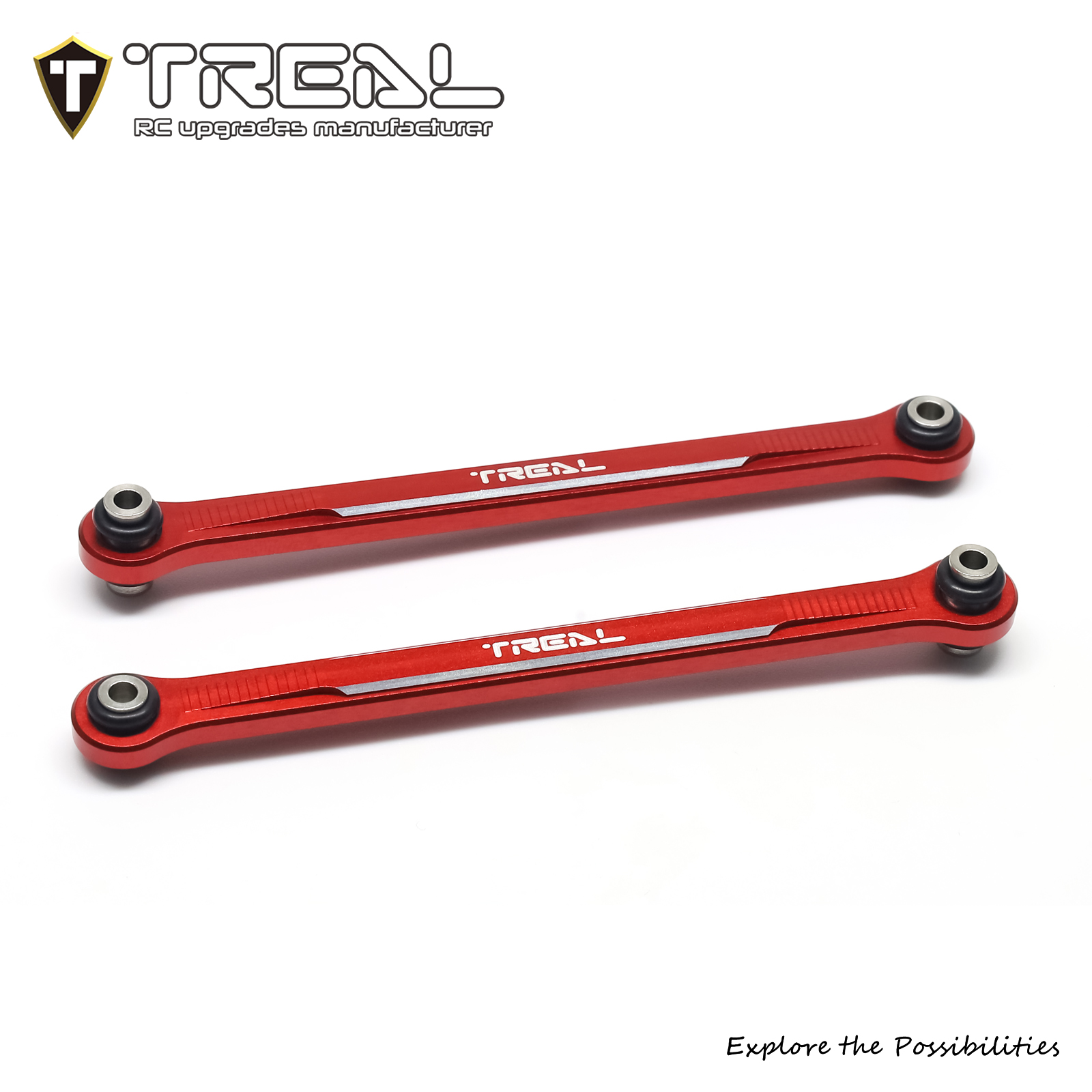 TREAL Aluminum 7075 Front Steering Toe Links Upgrades for Traxxas