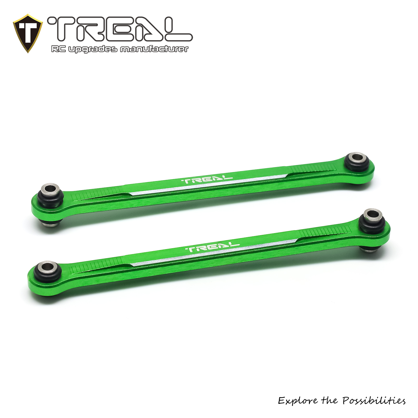 TREAL Aluminum 7075 Front Steering Toe Links Upgrades for Traxxas