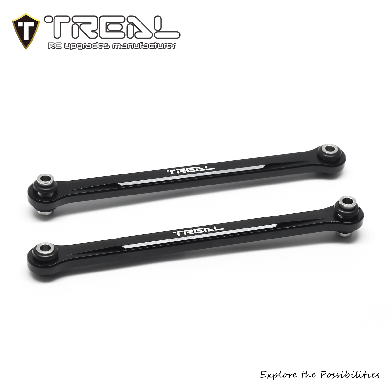 TREAL Aluminum 7075 Front Steering Toe Links Upgrades for Traxxas