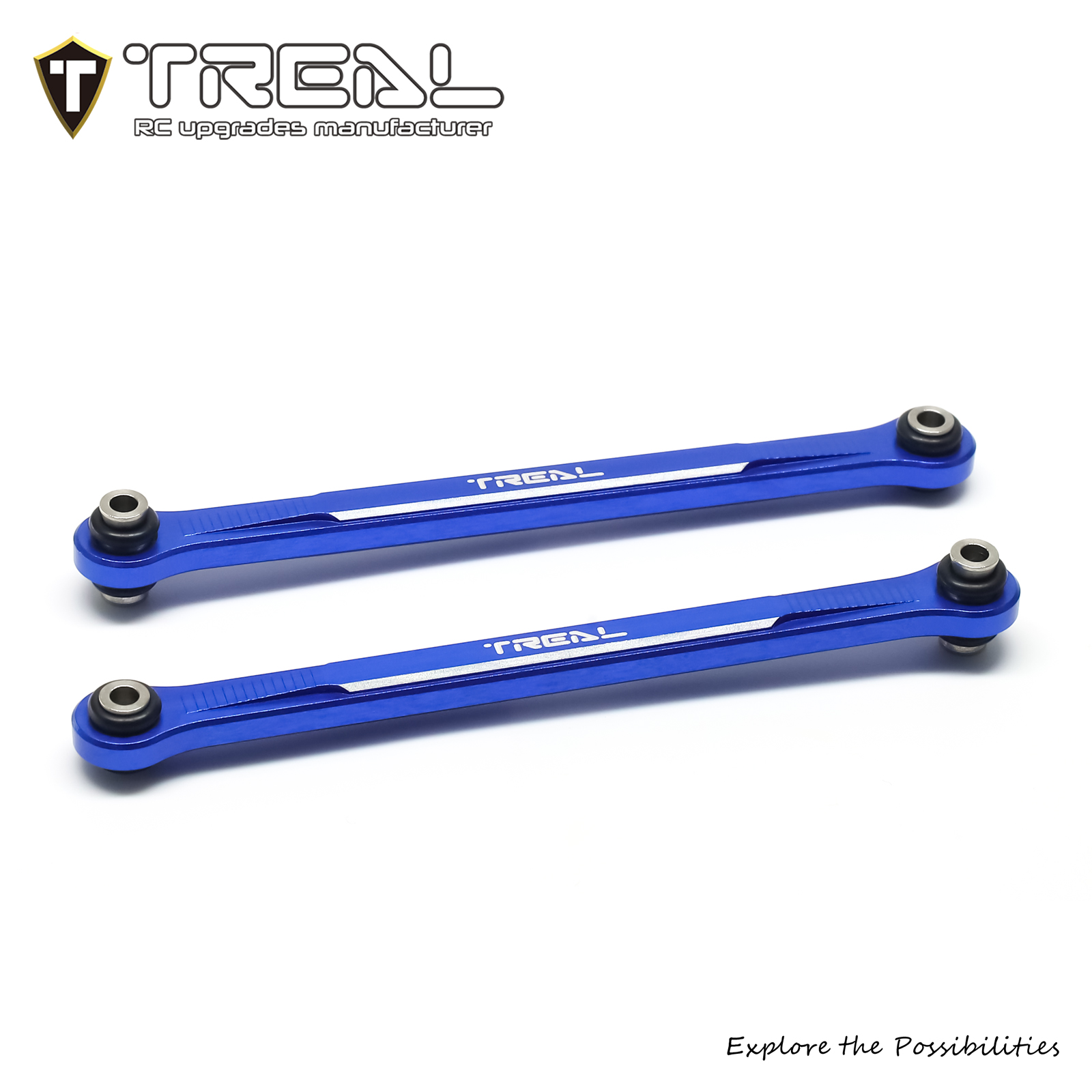 TREAL Aluminum 7075 Front Steering Toe Links Upgrades for Traxxas