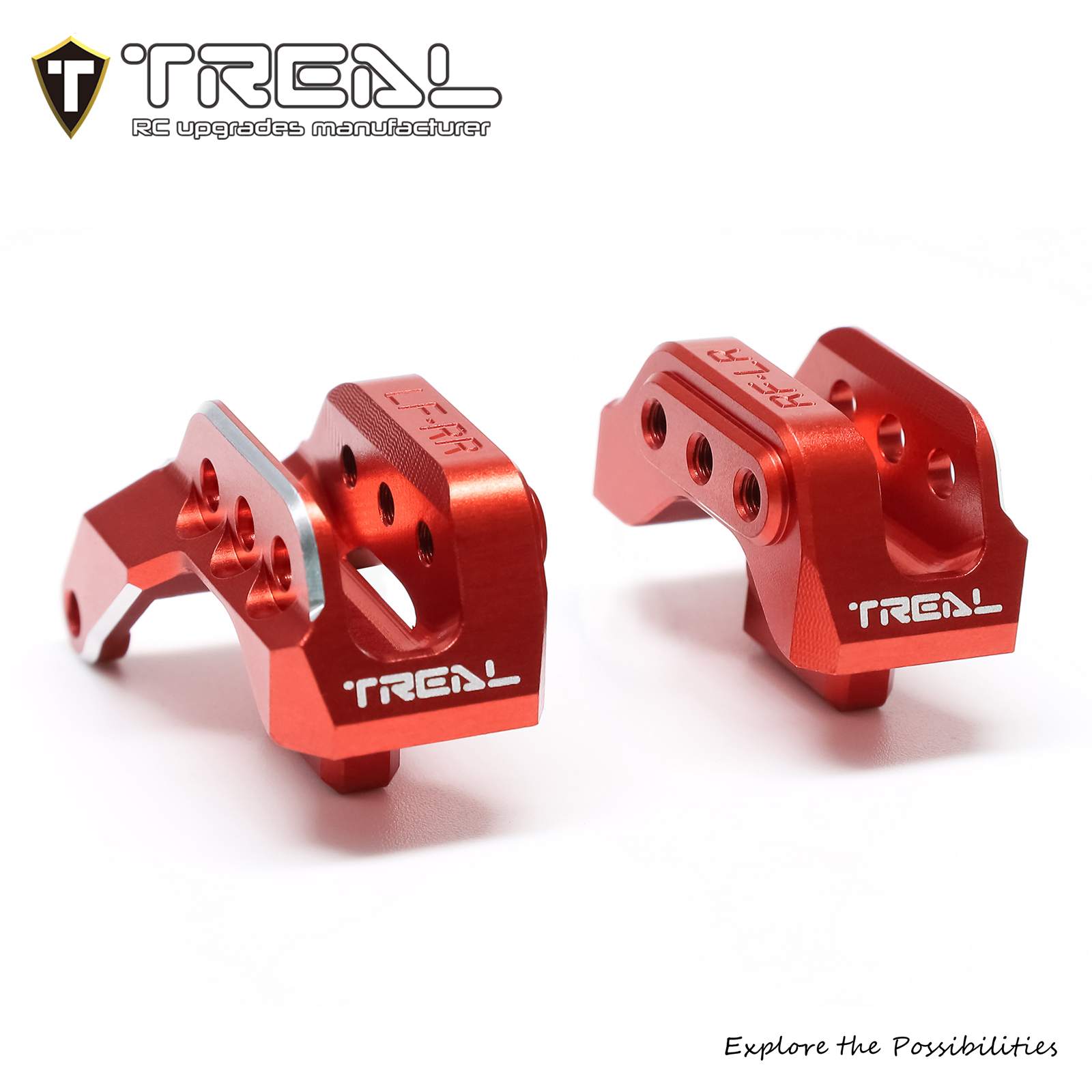TREAL Aluminum 7075 Front and Rear Shock Mounts for 1/8 Maxx Slash