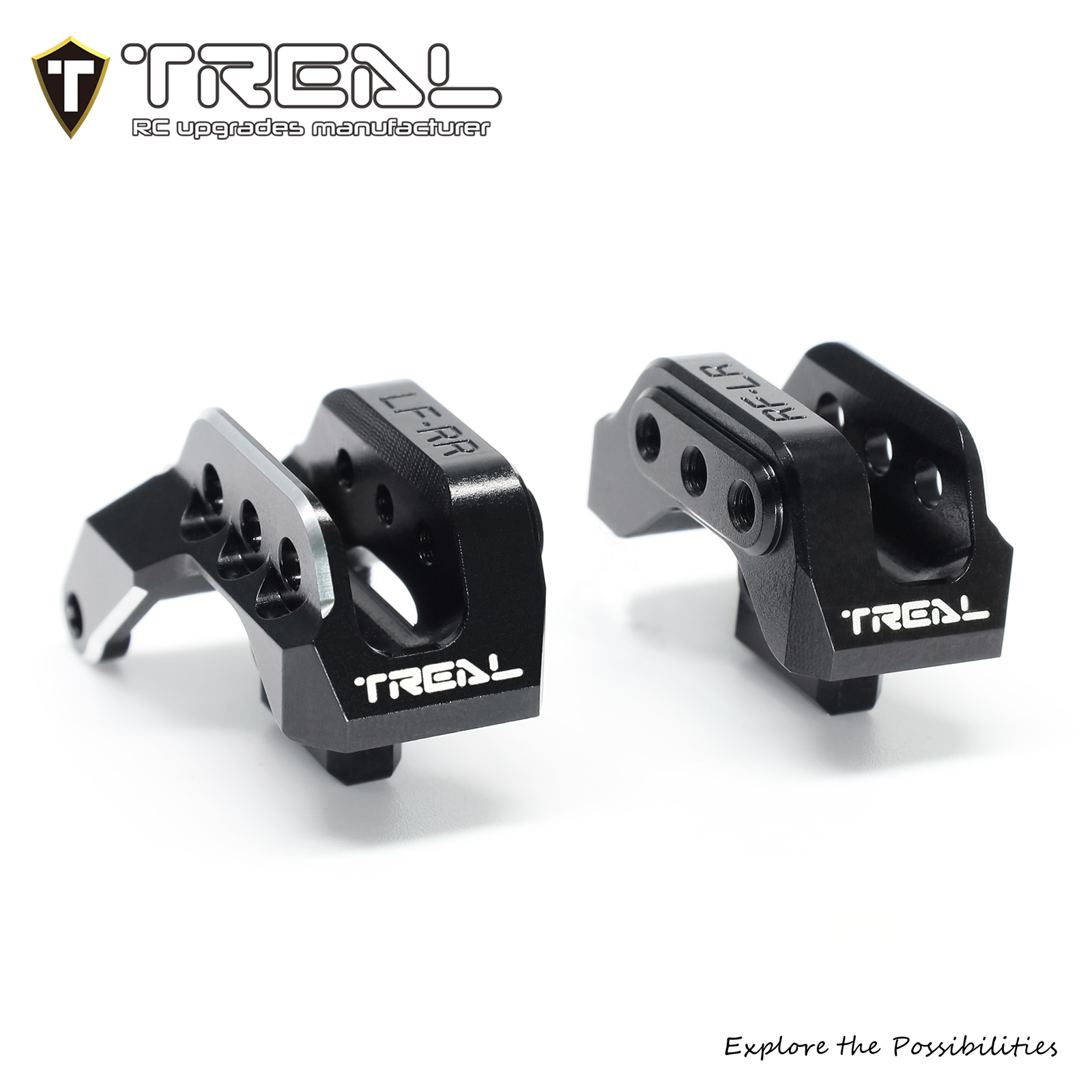 TREAL Aluminum 7075 Front and Rear Shock Mounts for 1/8 Maxx Slash