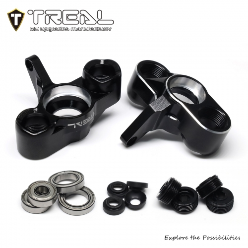 TREAL Aluminum 7075 Front Steering Knuckles Blocks for Arrma 1/7 Mojave 6S Felony Infraction 6S Limitless Fireteam 6S 1/8 Typhon 6S Talion