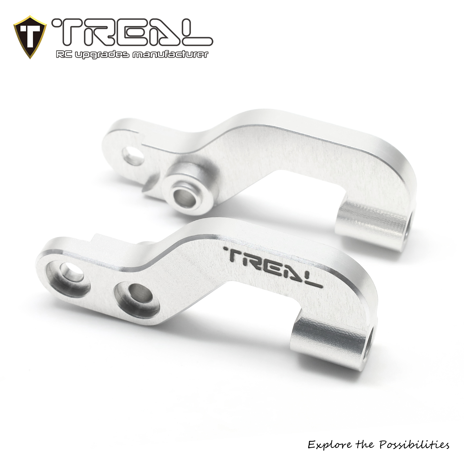 GMX Aluminum Front & Rear Chassis Brace For ARRMA 1/7 Fireteam 6s BLX 4WD Mojave (Silver)