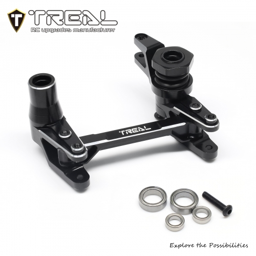 TREAL Aluminum 7075 Steering Assembly (Bellcrank Servo Horn Linkage) CNC Machined Upgrades for Traxxas 1/10 Maxx 1/8 Maxx Slash