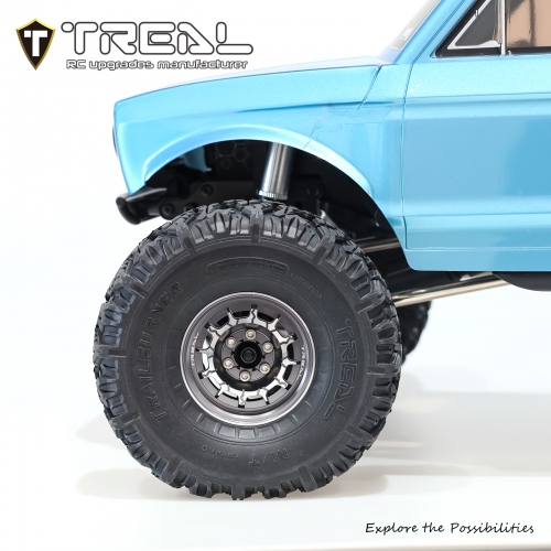 Axial SCX10 TREAL 2.2インチ ビードロックホイール Treal Aluminium 2.2 Beadlock Wheels Rims Fit RC Crawler Mud Truck