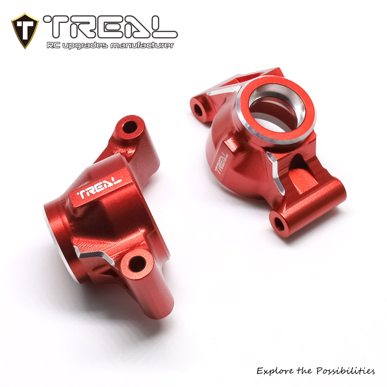 Treal MAXX CNC Billet Aluminum 7075 Rear Hubs Set 1:10 RC Upgrades