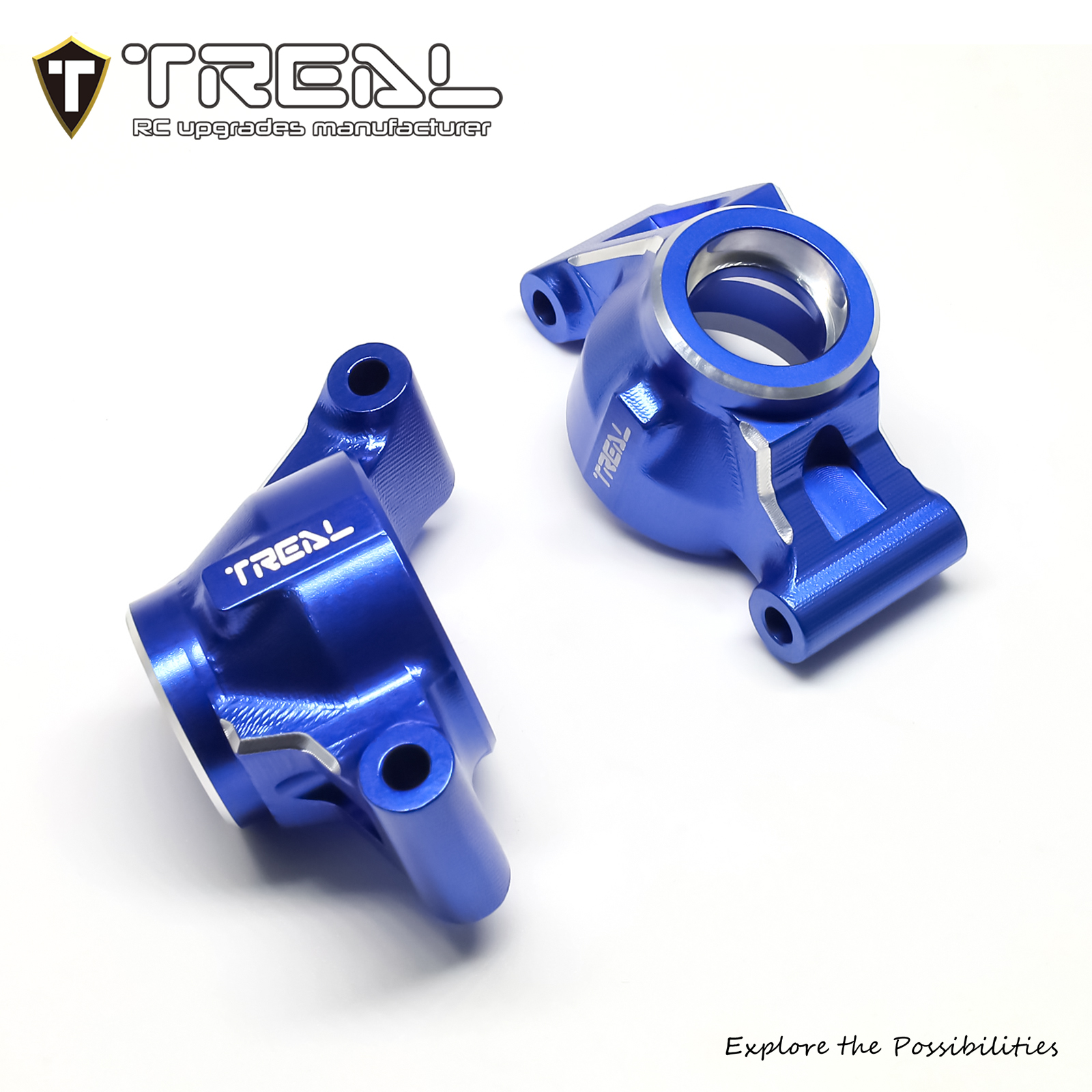 Treal MAXX CNC Billet Aluminum 7075 Rear Hubs Set 1:10 RC Upgrades
