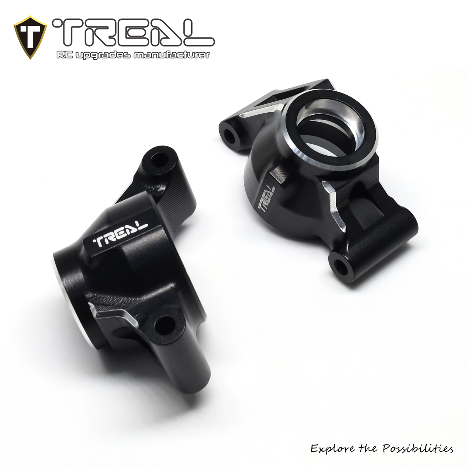 Treal MAXX CNC Billet Aluminum 7075 Rear Hubs Set 1:10 RC Upgrades
