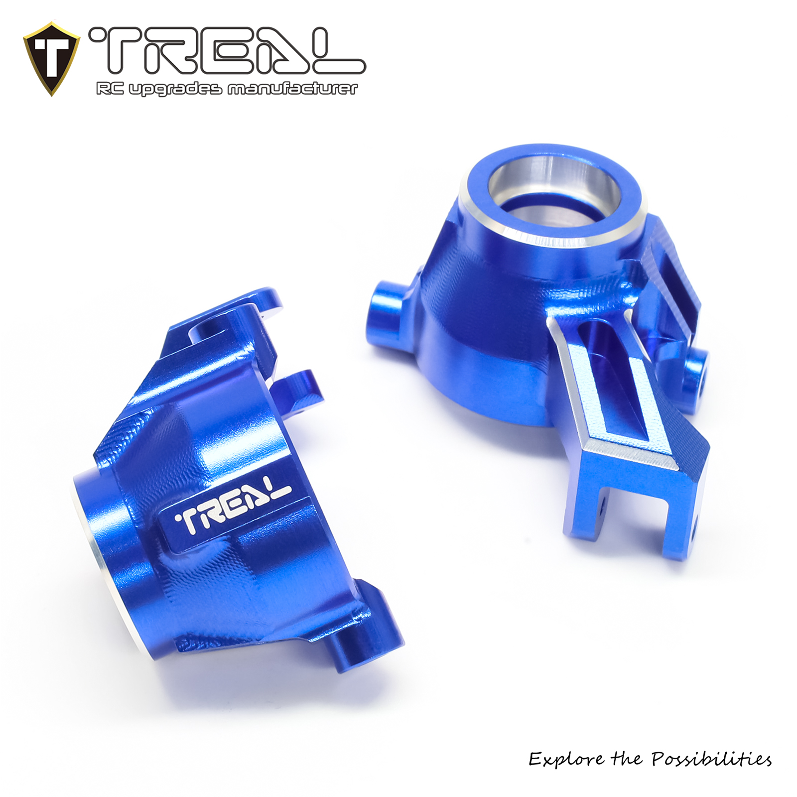 Treal MAXX CNC Billet Aluminum 7075 Front Knuckles Arms Set 1:10