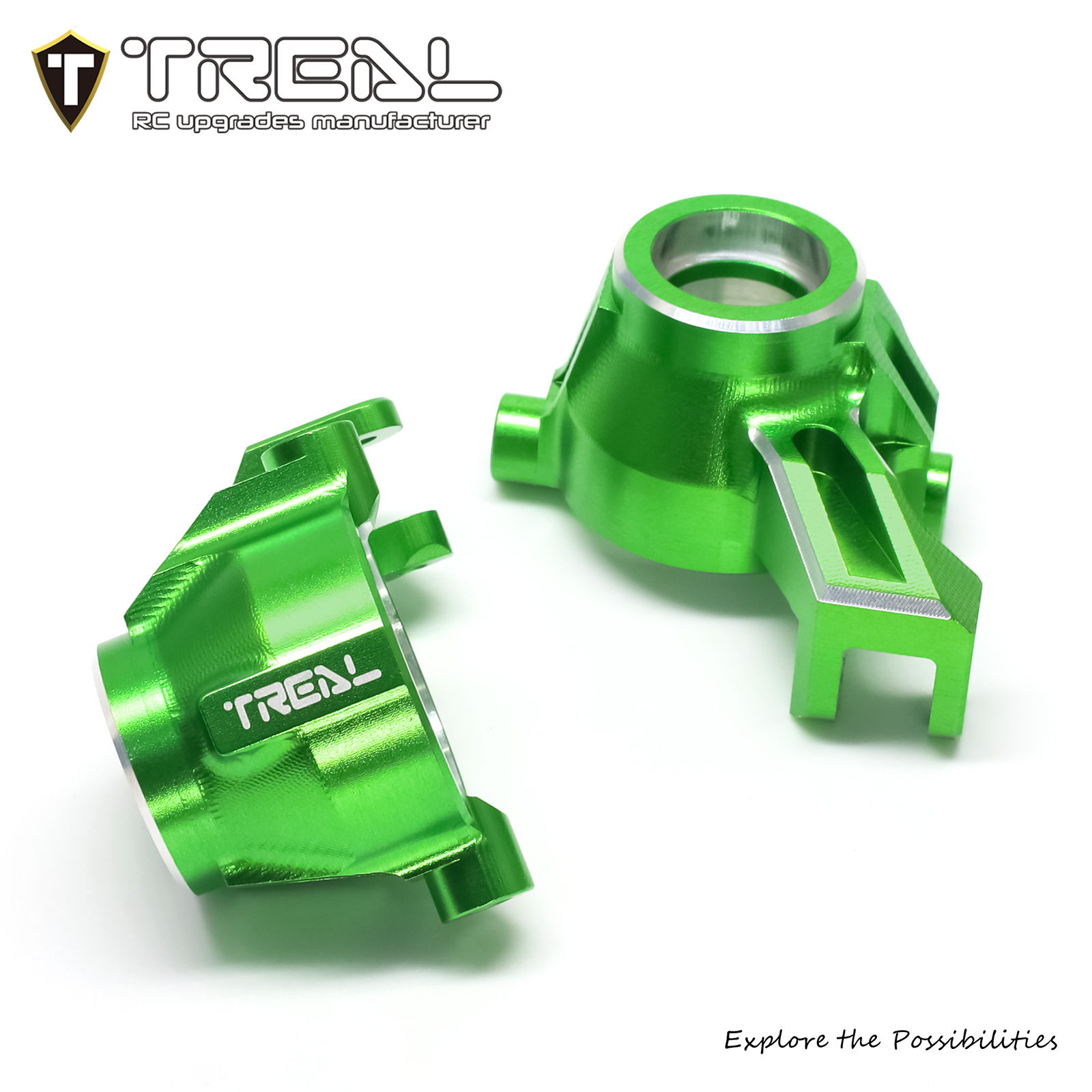 Treal MAXX CNC Billet Aluminum 7075 Front Knuckles Arms Set 1:10