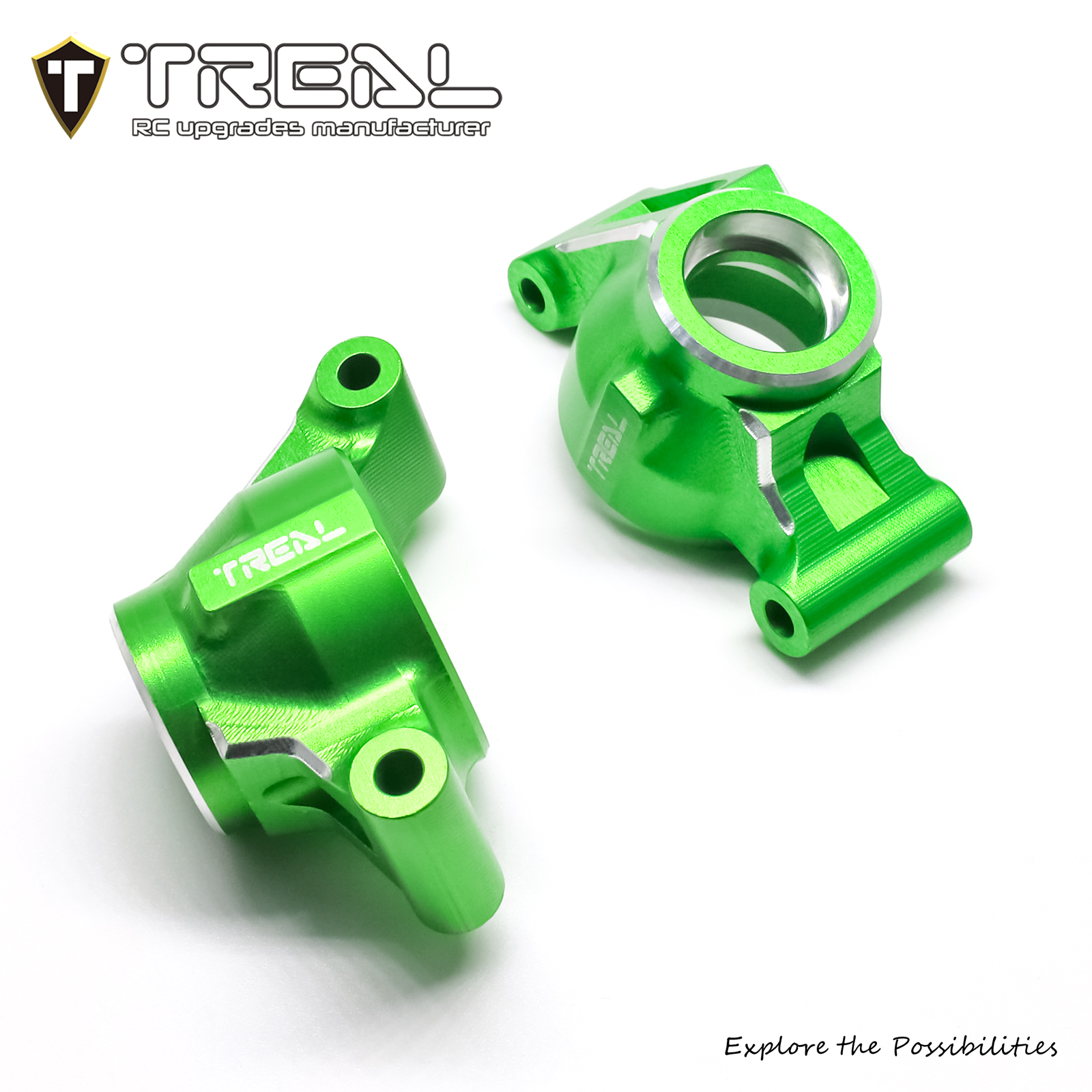 Treal MAXX CNC Billet Aluminum 7075 Rear Hubs Set 1:10 RC Upgrades