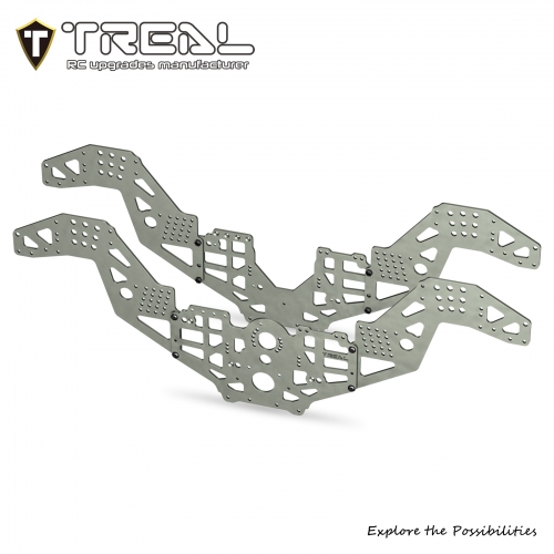 TREAL Titanium Alloy Chassis Side Plate Set for 1:8 Losi LMT Monster