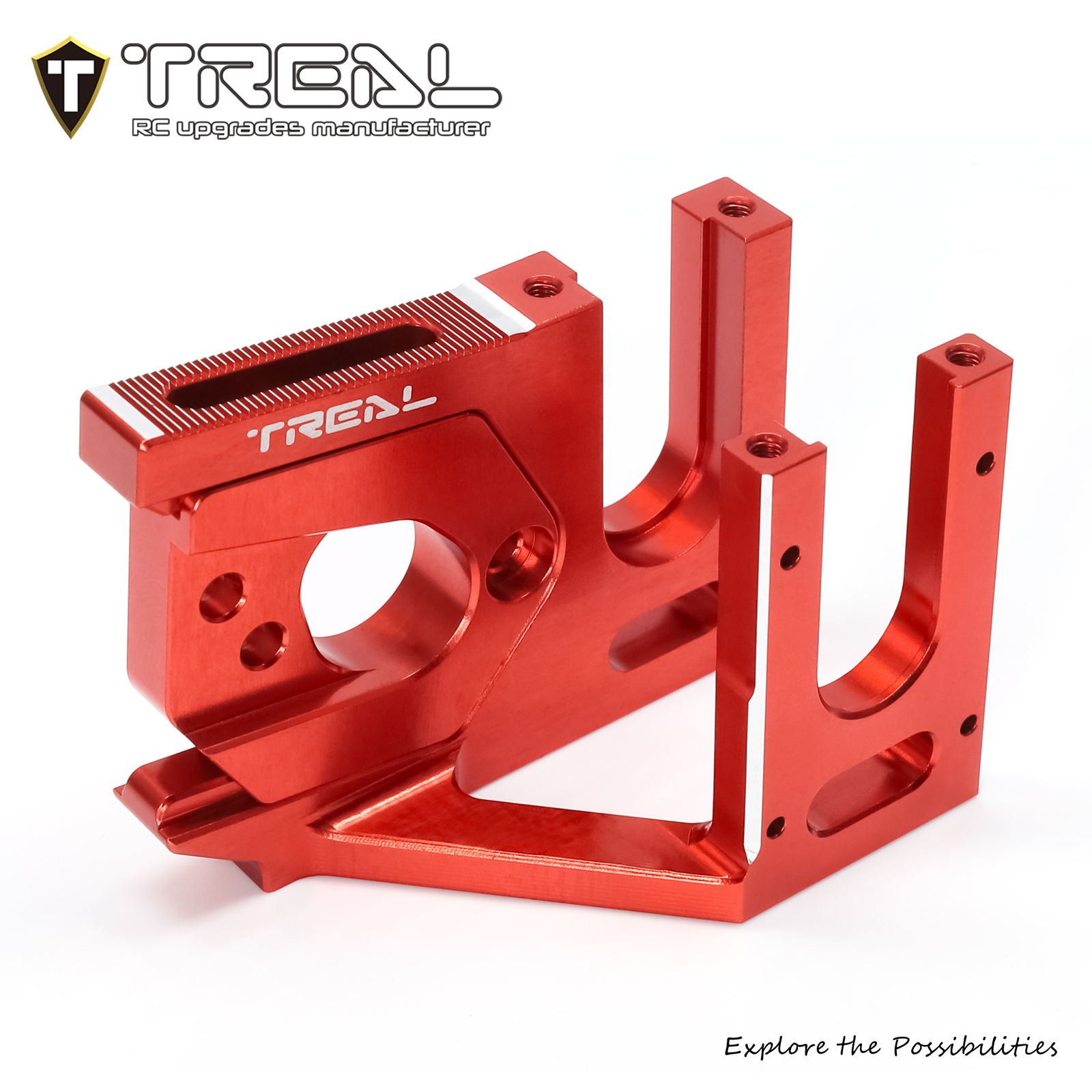 TREAL Aluminum 7075 Motor Plate & Center Diff Mount for ARRMA 1/8