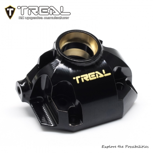 TREAL Brass Front Axle Housing Output Differential Cover 3rd Member (57g/0.126lb) -CNC Machined Upgrades for Vanquish H10