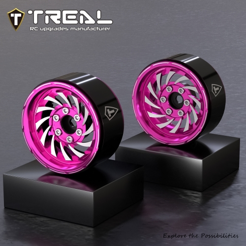 TREAL 1.9 Beadlock Wheels - Cyclone Style CNC Machined Aluminum