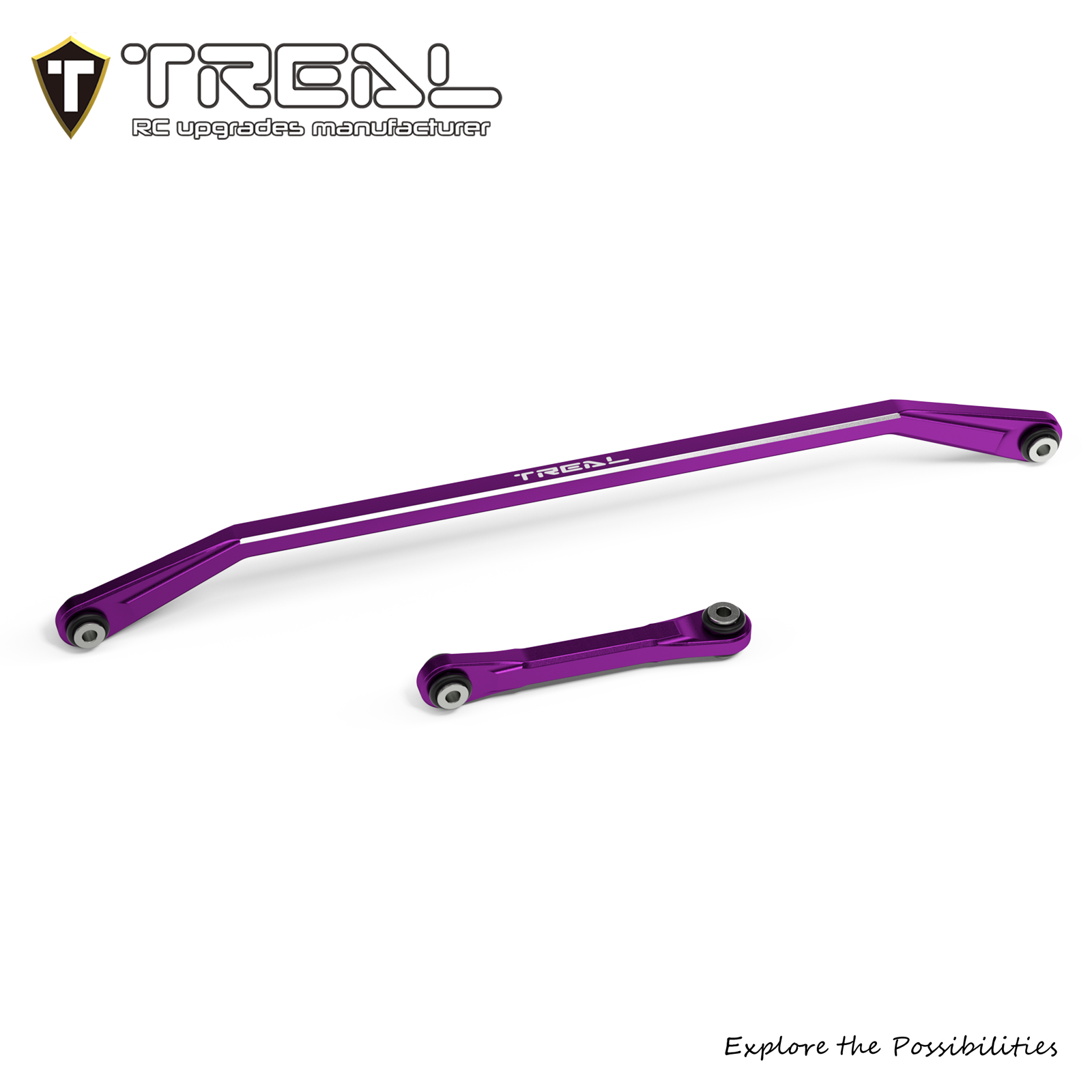 TREAL Aluminum 7075 Front Steering Linkages Set Rod Links for