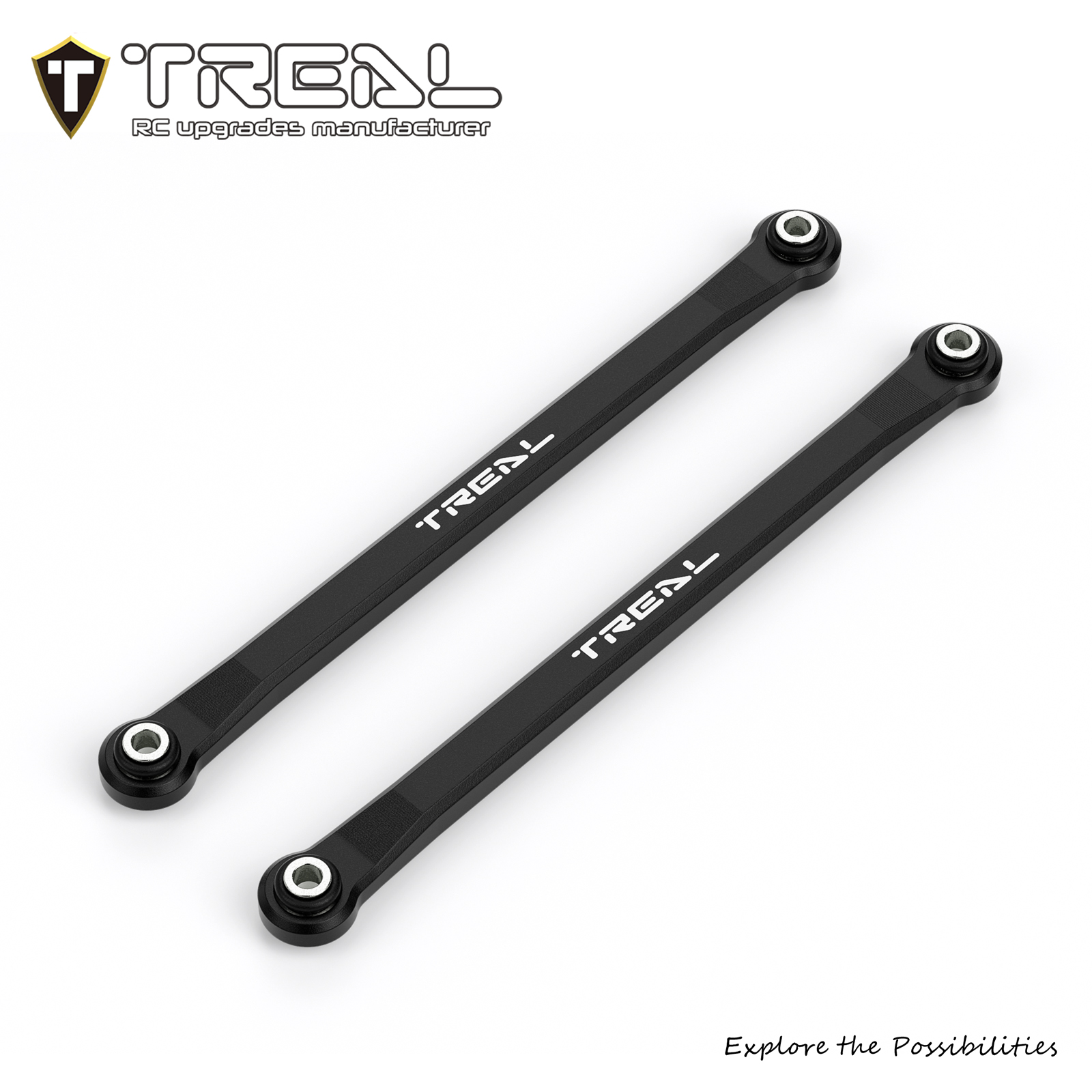 TREAL 7075 Aluminum Front Steering Links Rod Linkages for Traxxas UDR