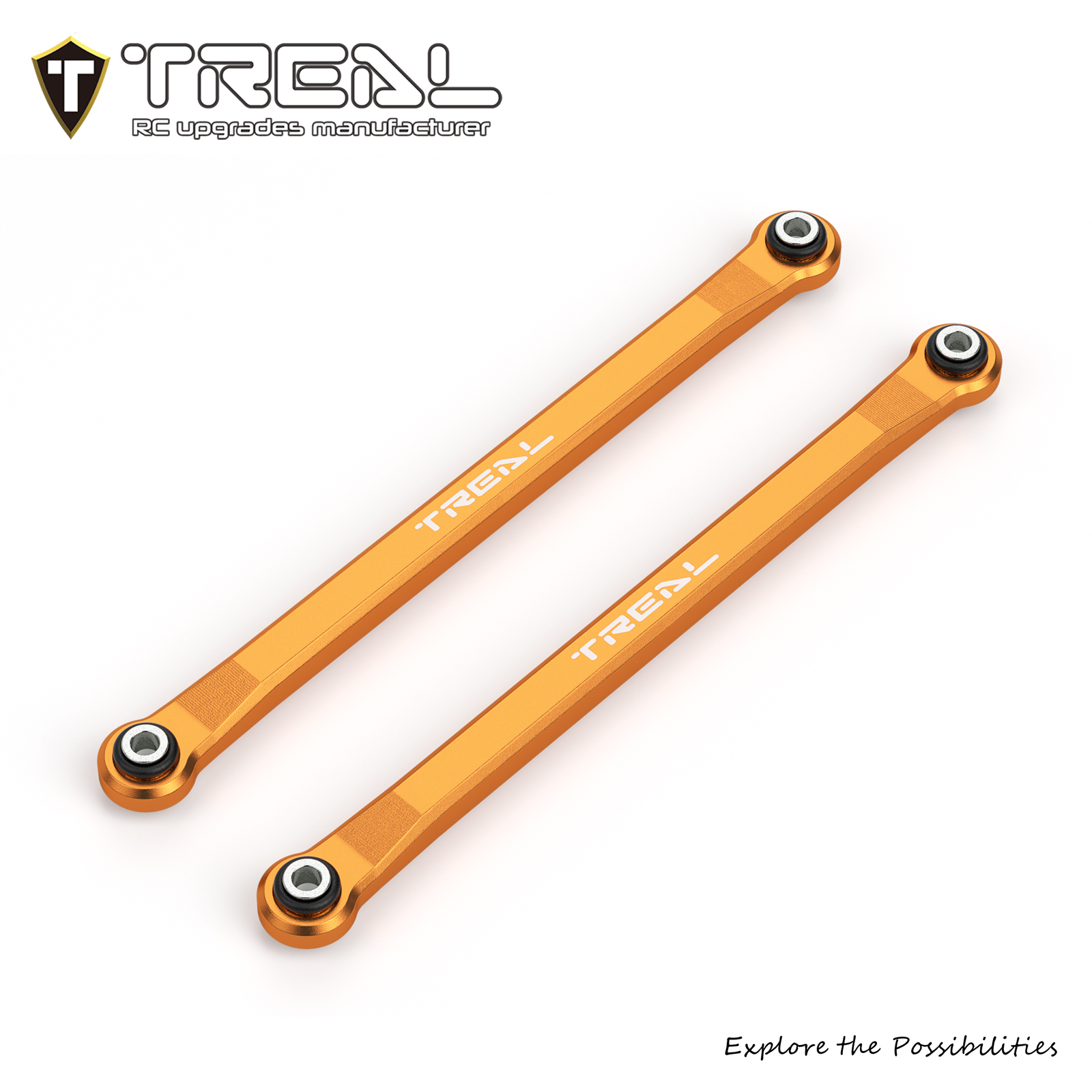 TREAL 7075 Aluminum Front Steering Links Rod Linkages for Traxxas UDR