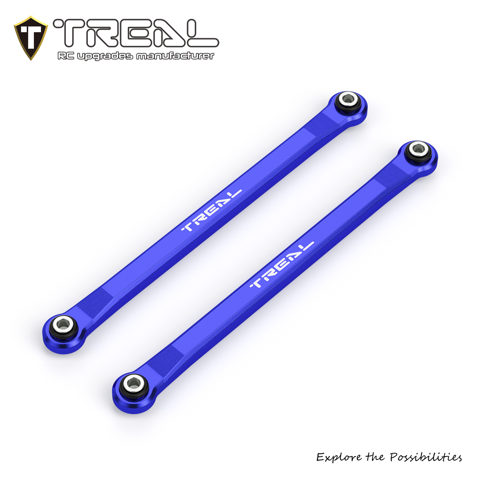 TREAL 7075 Aluminum Front Steering Links Rod Linkages for Traxxas UDR
