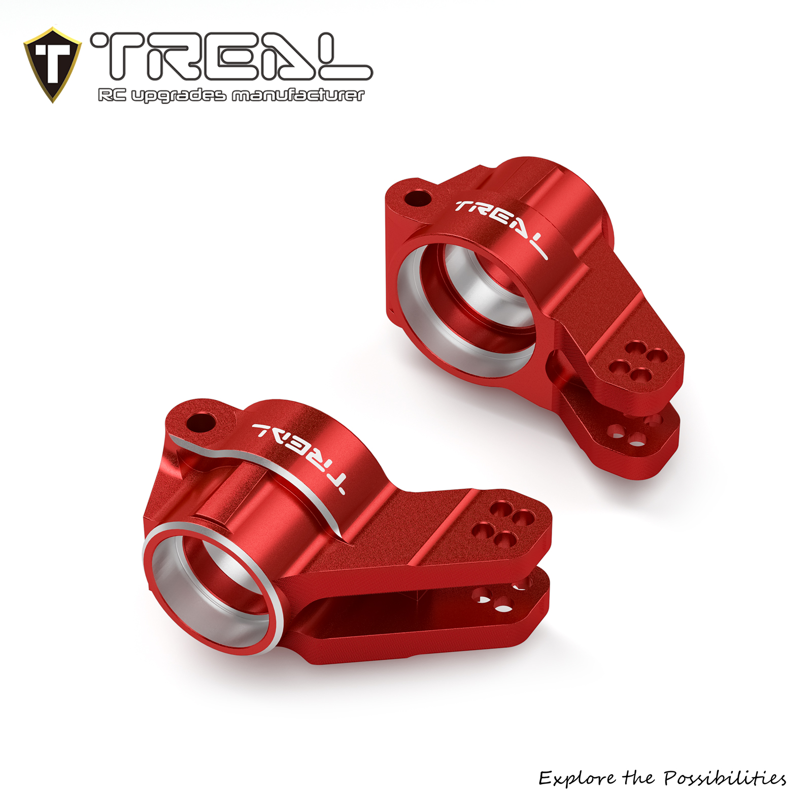 TREAL Aluminum 7075 Rear Hubs for Arrma 1:8 KRATON EXTREME BASH (EXB)
