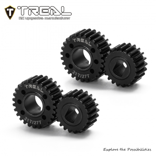 TREAL Harden Steel Overdrive Portal Gear Set (21T/27T) for Vanquish VRD/VS4-10, Overdrive 28%