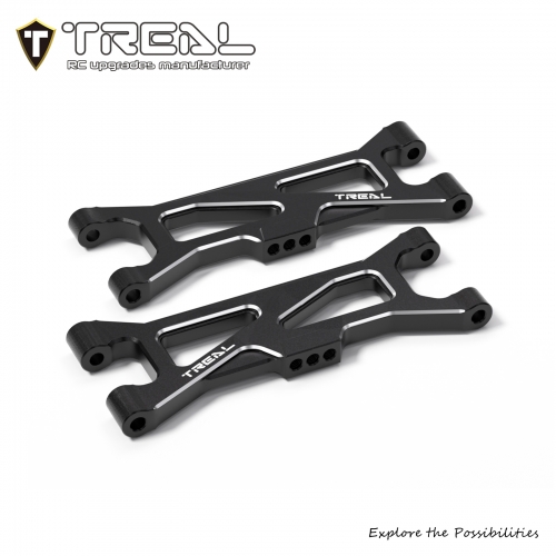TREAL Aluminum 7075 CNC Machined Rear Lower Arms Set Suspension A-Arm Upgrades for Arrma 1/18 GRANITE GROM