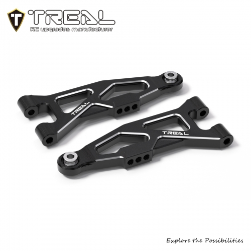 TREAL Aluminum 7075 CNC Machined Front Lower Arms Set Suspension A-Arm Upgrades for Arrma 1/18 GRANITE GROM
